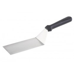 Spatulă inox, curbată, plină, 20x7.5-33 cm