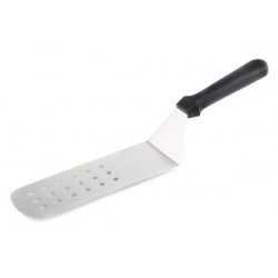 Spatulă inox, curbată, perforată, 24x7.5-37.5 cm