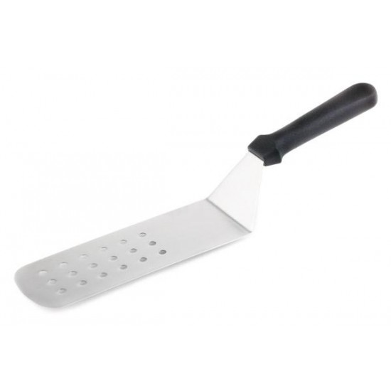 Spatulă inox, curbată, perforată, 24x7.5-37.5 cm Spatulă inox, curbată, perforată, 24x7.5-37.5 cm