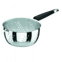 Strecurătoare inox perforată cu coadă, 29xH19 cm