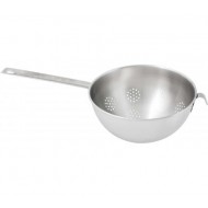 Strecurătoare inox perforată cu coadă, 26x26 cm