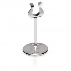 Card holder, label clip, stainless steel, 10 cm