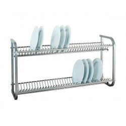 Suport de perete scurgere farfurii, din inox, 104x30x55 cm