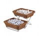 Buffet stand for baskets , metall chrome plated, 2-tier, 46x24 cm Buffet stand for baskets , metall chrome plated, 2-tier, 46x24 cm