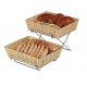 Buffet stand for baskets , metall chrome plated, 2-tier, 46x24 cm Buffet stand for baskets , metall chrome plated, 2-tier, 46x24 cm