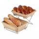 Buffet stand for baskets , metall chrome plated, 2-tier, 46x24 cm Buffet stand for baskets , metall chrome plated, 2-tier, 46x24 cm