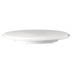 Suport tort melamina, alb, Ø21,5XH2,5 cm, cu picior antiderapant