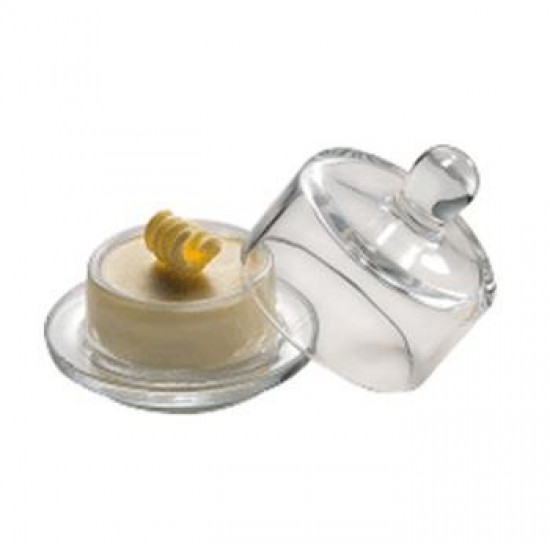 Suport unt rotund cu capac din sticla 9 cm Suport unt rotund cu capac din sticla 9 cm
