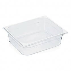 GN 1/2 tray - 100 mm, transparent polycarbonate, 6.1 liters, VITRAline