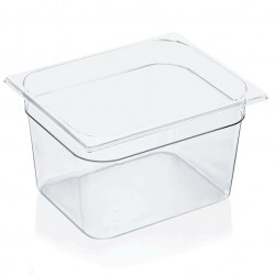 GN 1/2 tray - 200 mm, transparent polycarbonate, 11.9 liters, VITRAline