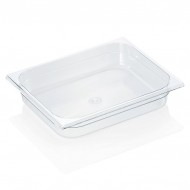 GN 1/2 tray - 65 mm, transparent polycarbonate, 4 liters, VITRAline