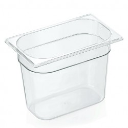 GN1 / 4-200 mm tray, transparent polycarbonate, 4.8 liters, VITRAline