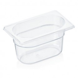Tray GN1 / 9-65 mm, transparent polycarbonate, 0.6 liters, VITRAline