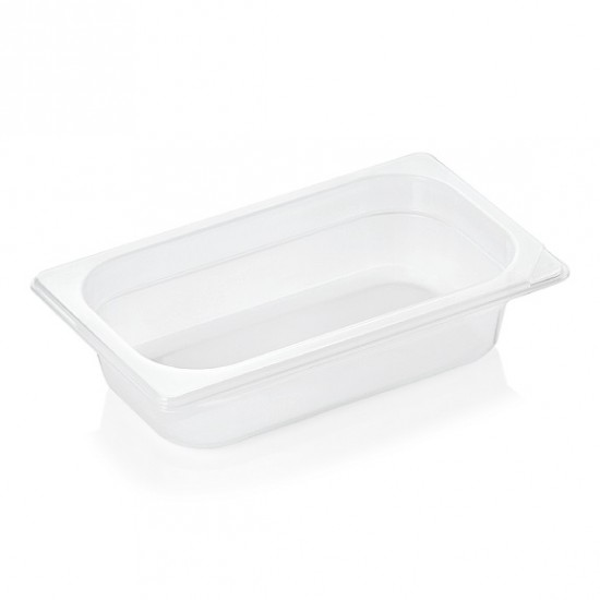 Tray GN 1/4-100 mm, 2.5 liters, polypropylene, Economic, VITRAline Tray GN 1/4-100 mm, 2.5 liters, polypropylene, Economic, VITRAline