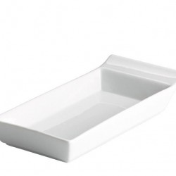 Tava portelan cu maner servire meniu prezentare bufet, 12X9X3,8 cm, Ming, Viejo Valle
