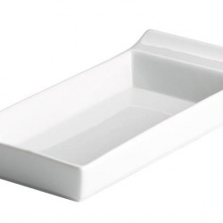 Tava portelan cu maner servire meniu prezentare bufet, 20X9X3,8 cm, Ming, Viejo Valle