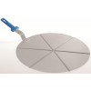 Tava portionat pizza din aluminiu cu maner - 50 cm, 6 felii