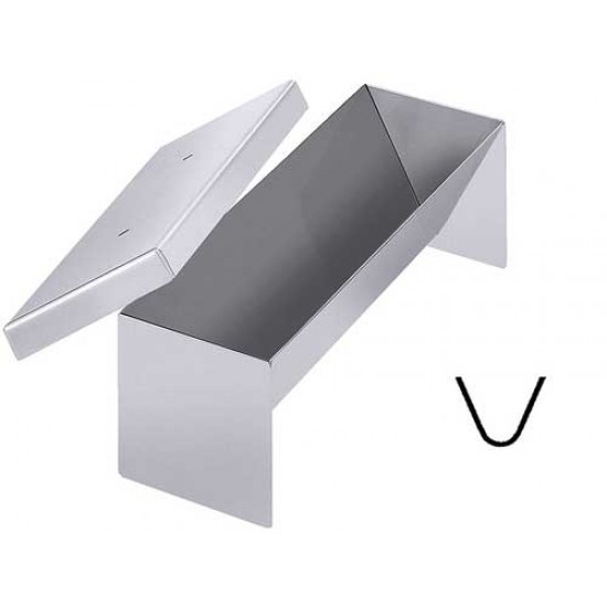 Tava terrine cu capac V rotunjit 26 x 8.5 x 7.5 mm Tava terrine cu capac V rotunjit 26 x 8.5 x 7.5 mm