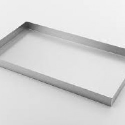 Tava inox ranforsata, pentru copt, 1 mm, 60x40xH6 cm