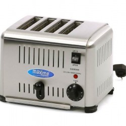Toaster, prăjitor 4 felii de pâine, inox, profesional, 2.24 kw