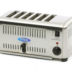 Toaster, prăjitor pâine, 6 felii, inox, 3.24Kw, profesional, 460x210x225h mm