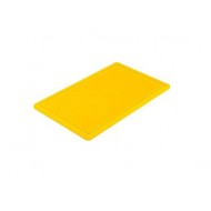 Tocator polietilena, Galben, haccp, GN 1/1, 53x32.5x1.5 cm