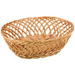 Cos servire bufet, oval impletit din PP, 27x20 cm