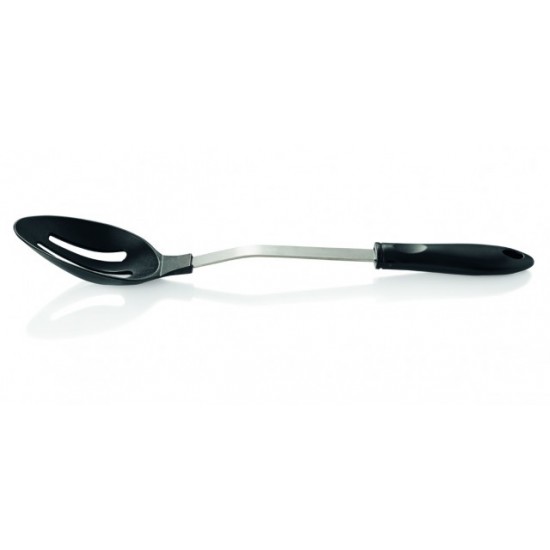 Lingura nylon/inox, perforata, pentru servire, L=35 cm