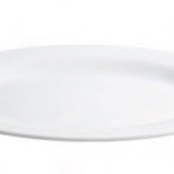 Platou oval din melamina alba, 52x36x4.5 cm