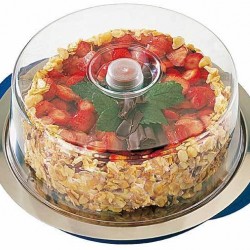 Platou rotund cu capac transparent 35xh15cm