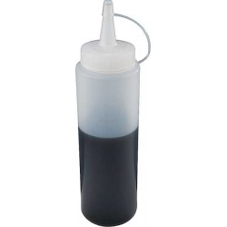 Recipient, flacon polietilena pentru sosuri 200 ml