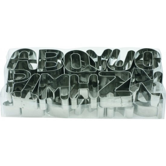 Set 26 piese forma litere A-Z din inox 7.5x2.5 cm