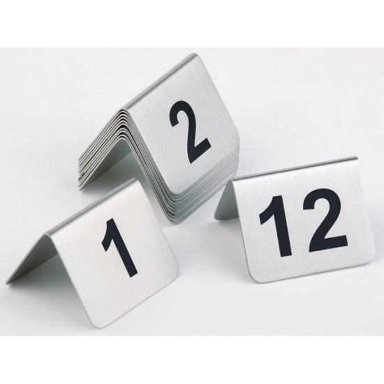 Set inox numere masa 13-24 Set inox numere masa 13-24