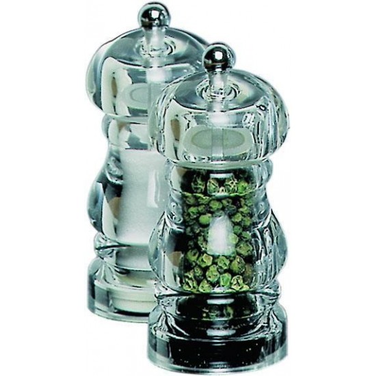 Set pipernita + solnita din acril, H=12 cm Set pipernita + solnita din acril, H=12 cm