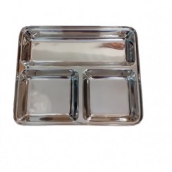 Tava inox cu 3 compartimente