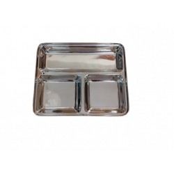 Tava inox cu 3 compartimente