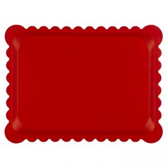 Tava multistrat, model dantelat, 30x40 cm, culoare rosu mat Tava multistrat, model dantelat, 30x40 cm, culoare rosu mat