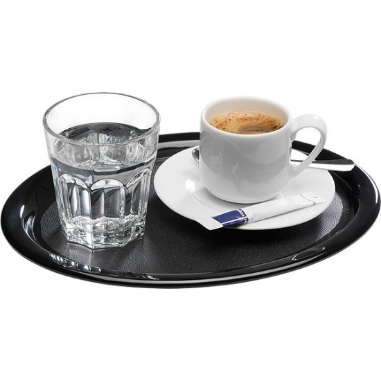 Tava ovala din melamina neagra 26x20 cm Tava ovala din melamina neagra 26x20 cm